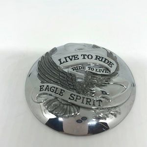 Harley-Davidson® Live To Ride Eagle Chrome Medallion, 2.5 inches 99028-87T